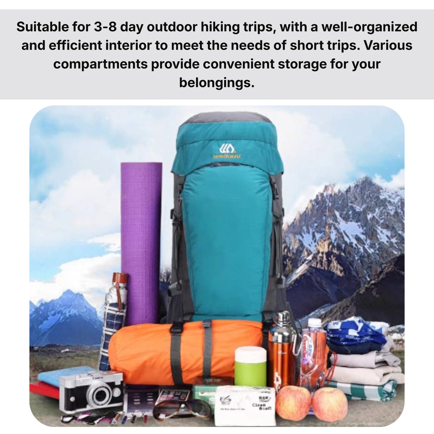 KARRIER 65L Trekking Backpack | Multipurpose Hiking, Camping, Travel, Mountaineering