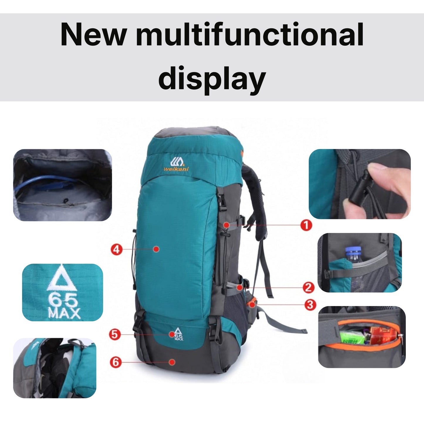 KARRIER 65L Trekking Backpack | Multipurpose Hiking, Camping, Travel, Mountaineering