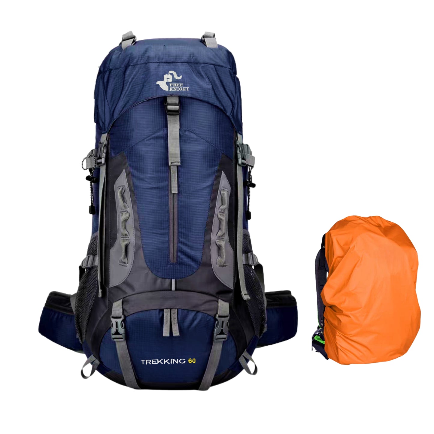 KARRIER Rugged 60L Trekking Bag - Padded Support & Water-Resistant Rucksack