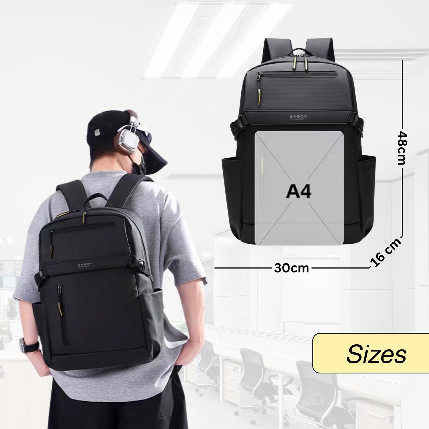 KARRIER Backpack with Padded Laptop Compartment, Expandable Bag Pack