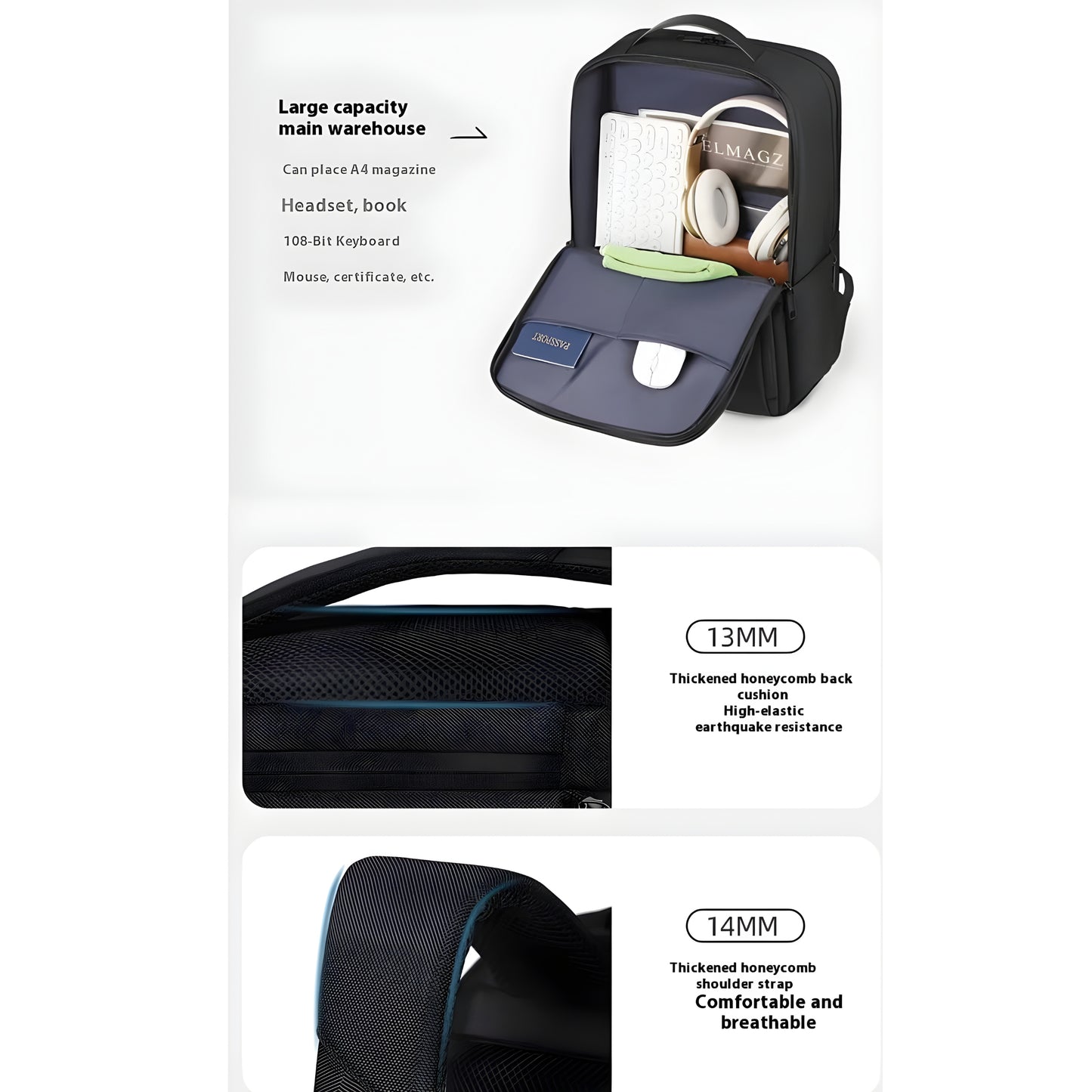 KARRIER Backpack with Padded Laptop Compartment, Expandable Bag Pack