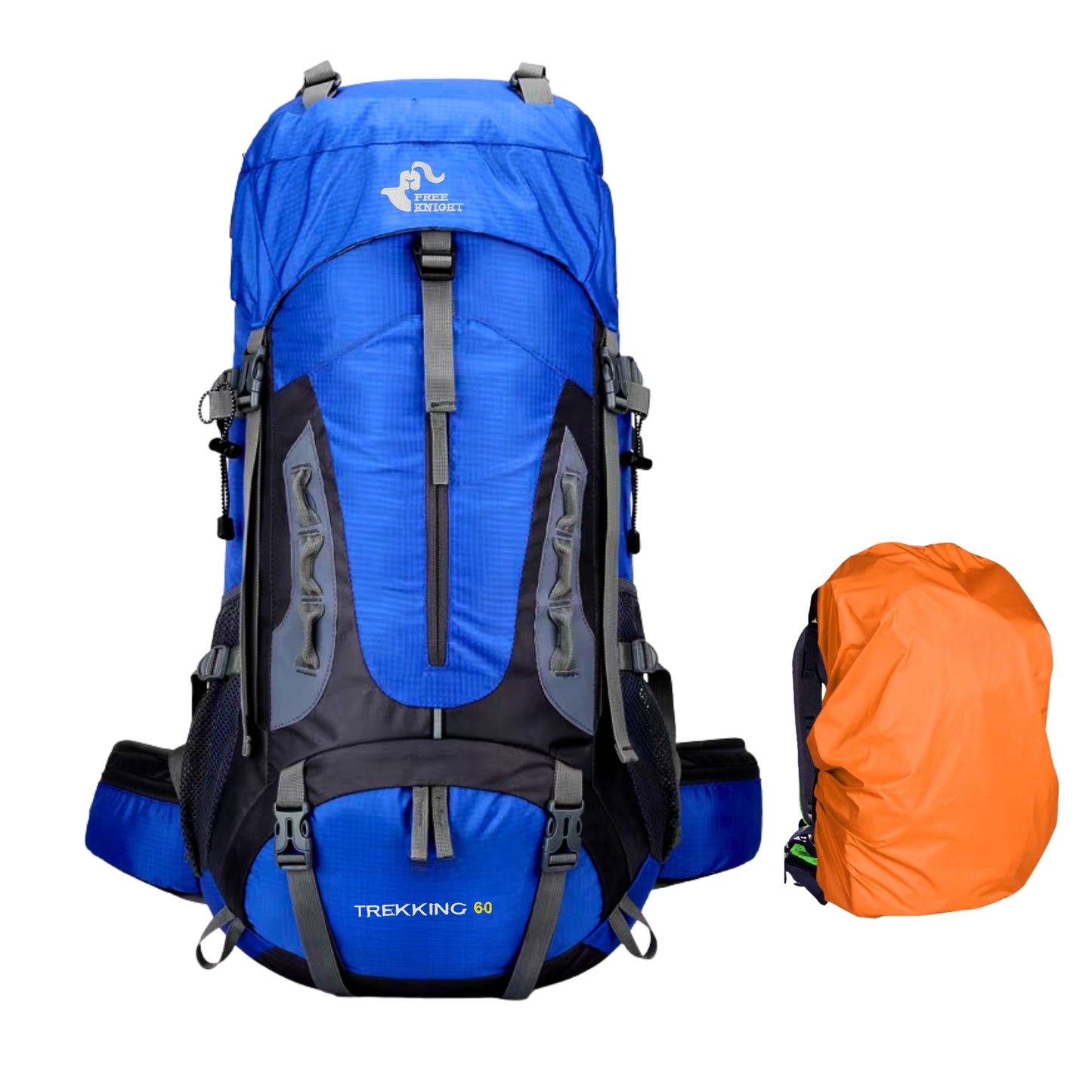 KARRIER Rugged 60L Trekking Bag - Padded Support & Water-Resistant Rucksack