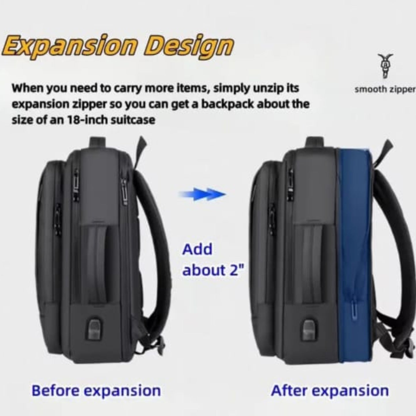 ARRIER Backpack with Padded Laptop Compartment, Expandable Bag Pack,