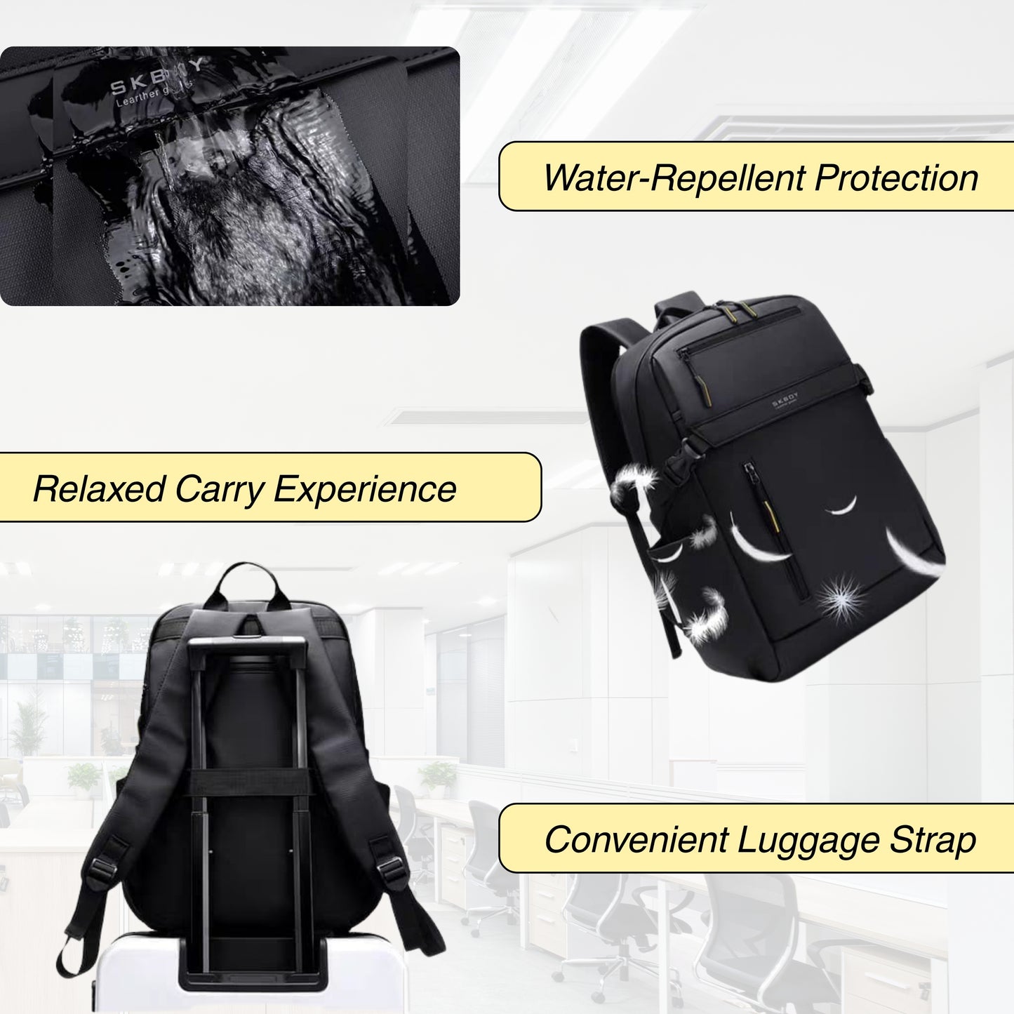 KARRIER Backpack with Padded Laptop Compartment, Expandable Bag Pack