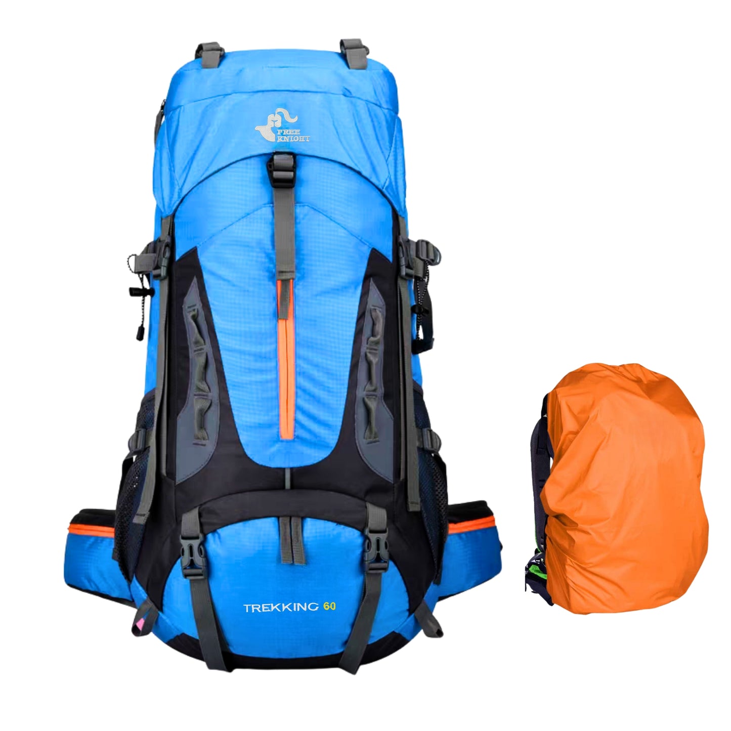 KARRIER Rugged 60L Trekking Bag - Padded Support & Water-Resistant Rucksack