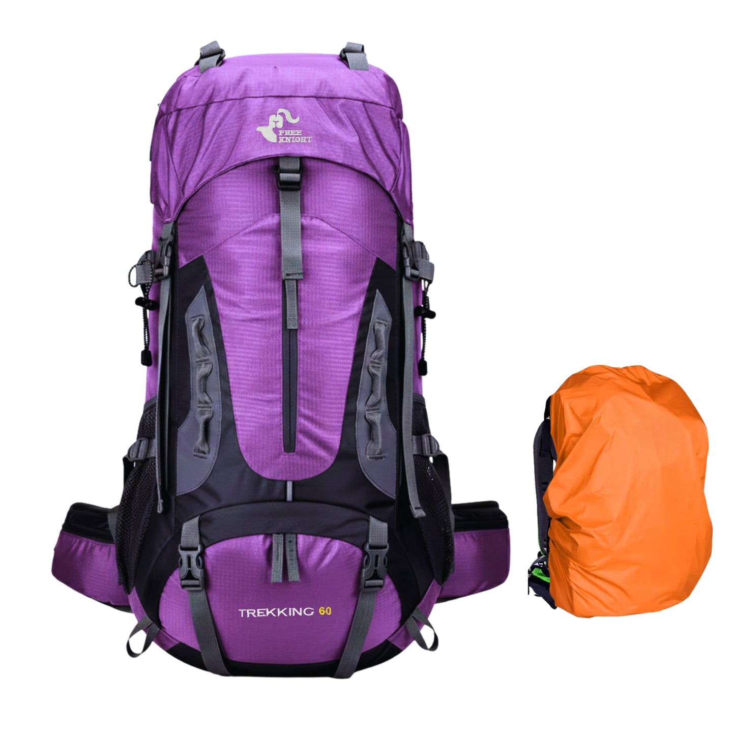 KARRIER Rugged 60L Trekking Bag - Padded Support & Water-Resistant Rucksack